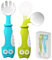 Couverts Bébé - Cuillère Coudée Bébé - Cuillère Bébé Et Fourchette Bébé 1er Age - Apprentissage Et Dme 12 Mois - Poignée Incurvée - Anti Etouffement Enfant - Couvert Enfant - Couvert Bebe 1 An