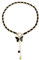 Jascatin Schwarz Liebe Schmetterling Choker Halskette Gold eingewickelt mit Samt Kragen Bead Anhänger Schmuck für Frauen und Mädchen (Schmetterling)