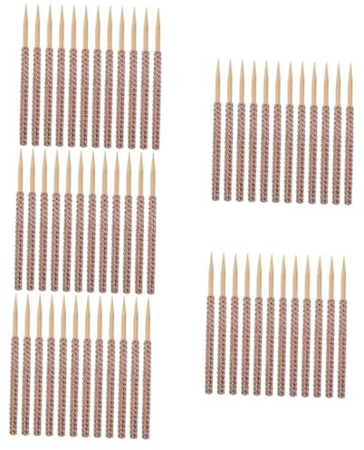 TOPBATHY Lot De 5 Bâtonnets À Gâteau Délicats pour Mini-gâteaux Roses Décorations De Gâteaux Comestibles Décorations De Gâteaux Danniversaire Accessoires De Noël 32 Pièces X 5