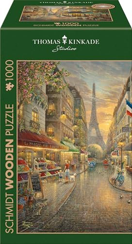 Schmidt Spiele 59798 Malerisches Paris, Thomas Kinkade, 1000 Teile Holzpuzzle