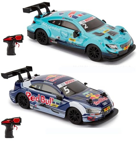 CMJ RC Autos Zwillingspack: Offiziell lizenzierte Audi RS5 DTM & Mercedes AMG C63 DTM Maßstab 1:24 2.4Ghz Ferngesteuerte Autos – Perfekt für Rennsportfans