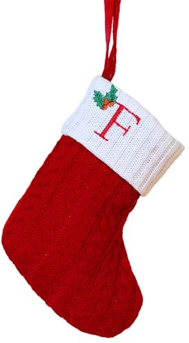 Nikolausstrumpf Personalisiert Mit Buchstaben, Personalisierte Weihnachtsstrümpfe, Bestickter Nikolausstrumpf, Christmas Stockings, Weihnachtssocken, Weihnachtsstrumpf Personalisiert mit Namen (F)