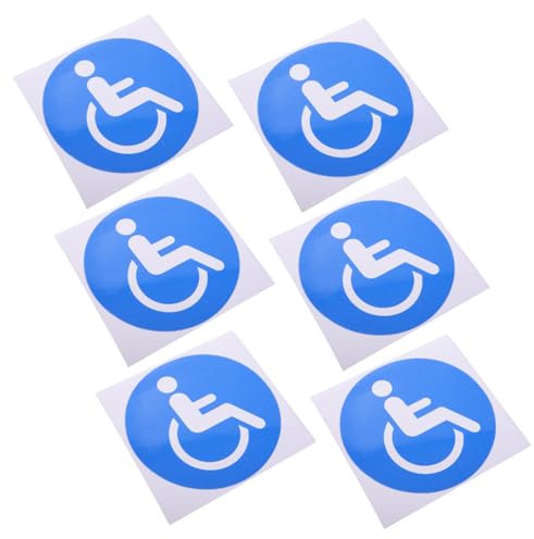 PLAFOPE 6er-pack Behinderten-schild-autofensteraufkleber -zubehör-schild-aufkleber