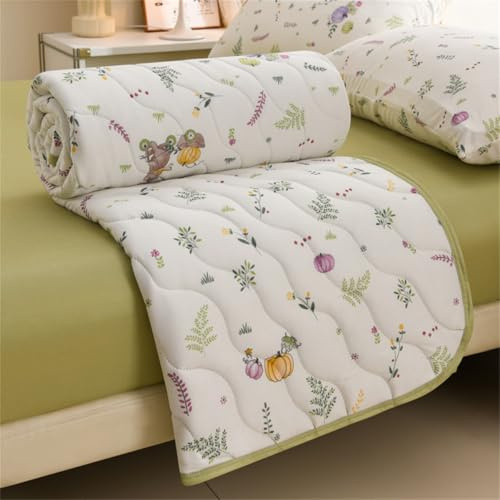 Odot Coverless Duvet Single Bedspreads Quilted 100x150cm, 4.5 Tog Lightweight Cosy Bed Duvet Kids | Bedding Throw for All Seasons Summer Comforter -Pumpkin