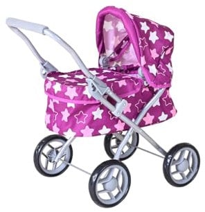 Knorrtoys 63345 - Puppenwagen Mini Lili - Star Dark pink