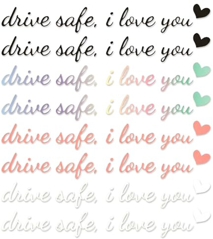 8 Stück I Love You Drive Safe Spiegel Aufkleber,Auto Sticker,Autoaufkleber,Fahr Vorsichtig Ich Liebe Dich Aufkleber,Spiegelaufkleber,Sticker für Auto,Wasserdichter Autozubehör für Rückspiegel,Fahrer