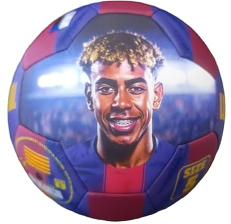 FCB Barça Lamin Yamal Ball Größe 5 groß ähnlich dem regulären Fußball 11 Offizieller FC Barcelona-Ball