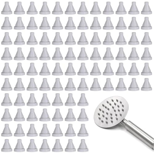 QEXUJOW Docce fisse,100 ugelli di ricambio per soffione doccia grigio, in silicone, diametro 4 mm
