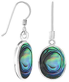 Tuscany Silver Damen-Ohrringe Oval Pava Shell Drop - 8.58.1669