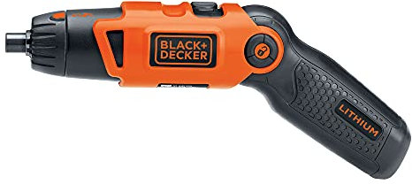 BLACK+DECKER Electric Screwdriver, Cordless, 180 RPM, 3.6V, Spindle Lock with Pivoting Handle, Charger and 2 Hex Shank Bits Included (Li2000)