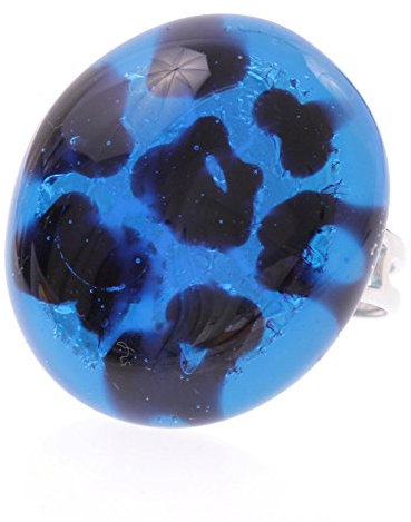 Anillo de cristal de Murano Vistosa al bar-azul