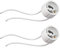ledscom.de 2 Stück GU10 Fassung, Keramik, weiß, 230V AC, max. 25W