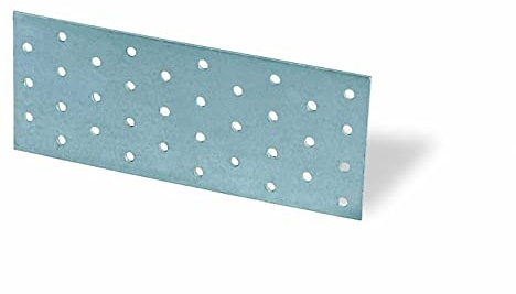 Lochplatte 300 x 100 x 2 mm Verbindungsplatte Flachverbinder Verbindungsblech Holzverbinder Lochplattenstreifen Stahl verzinkt 25 Stück