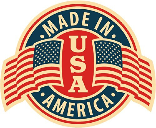 Made In USA America Flag Emblem Badge Hochwertigen Auto-Autoaufkleber 12 x 12 cm