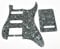 KAISH Schlagbrett im ST/Stratocaster-Stil, 11 Löcher, HSS, mit ST-Rückplatte, Tremolo-Trem-Abdeckung für USA/Mexiko-Stratocaster/Stratocaster, Schwarz / Weiß