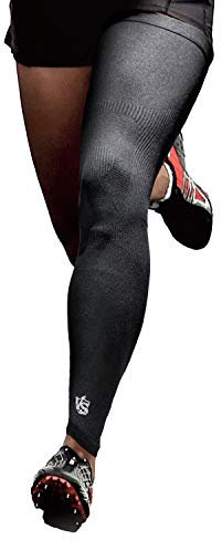 Vital Salveo - Germanium Recovery Compression Outdoor Full Leg Long Knee Sleeve for Basketball, Football, Knee Pain, Joint Pain, Arthritis (1 piece)-XXL