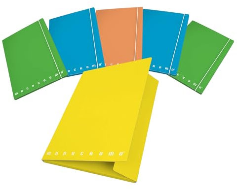 Pigna, Cartella portadocumenti con elastico MONOCROMO FLUO, dorso 1,2, formato 26x35,5 cm., pacco da 6 pezzi