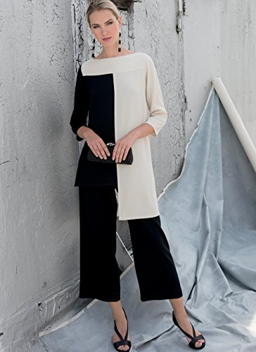 Vogue Patterns 1581 E5, Damen-Tunika und Hose, Größen 14-22, Seidengewebe, mehrfarbig, 20 x 0,5 x 25 cm