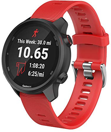 ISABAKE Armband für Garmin Forerunner 245/245 Music, 645/645 Music, Vivoactive 3/3 Music, QuickFit Armbänder 20mm Weichsilikon Ersatzarmbänder für Garmin Watch Uhrenarmbänder