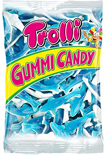 Trolli Haifische XL Blue Jelly Sharks - 2 sacs de 1 kg | Bonbons fantaisie allemands (importé)