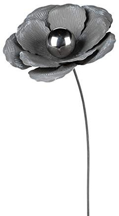 Gehlmann dekorativer Gartenstecker Blüte dreidimensional Shabby grau