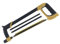 HPT Metallsäge 300mm lang - Bügel-Säge für Metall, Holz und Kunststoff - Sägeblatt wechselbar auf 0°, 45° und 90° - Profi Handsäge, Bügelsäge, Hacksaw