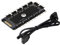 3-Pin 5V ARGB Controller,CERRXIAN 1 bis 11 Ports ARGB-HUB, 12 Wege, 5 V, 3-Pin RGB-LED-Splitter-Hub mit SATA-Port-Unterstützung. Magic Tape und Schraubbefestigung