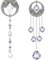 JOELELI Crystal Suncatcher, Sun Catchers for Windows Angel Wings Glass Hanging Windchime Light Dream Catcher Decoration Ball Mirror Garden Birthday Ornaments for Tree House