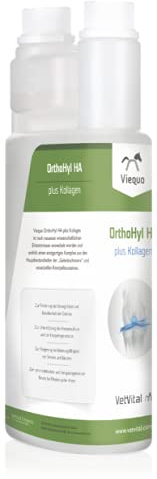 VetVital Viequo OrthoHyl HA Plus Kollagen | 1 l | Ergänzungsfuttermittel für Pferde | Zur Förderung der Beweglichkeit und Belastbarkeit der Gelenke | Für Pferde jeden Alters