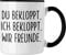 Trendation - Beste Freunde Tasse Geschenk Beste Freundin Freund Kaffeetasse Geschenkidee BFF Allerbeste Freundin Spruch Geburtstag Freundinnen (Schwarz)