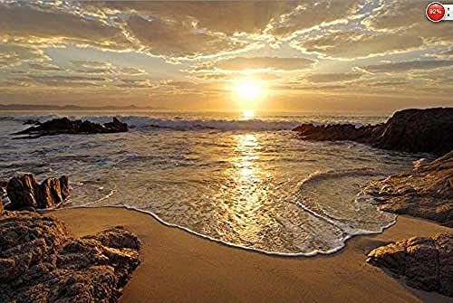 3D Fototapete Sonnenaufgang Meer Ozean Welle Sonnenuntergang Strand Wand Poster Wandaufkleber Wohnkultur fototapete 3d effekt tapeten Wohnzimmer Schlafzimmer kinderzimmer-430cm×300cm