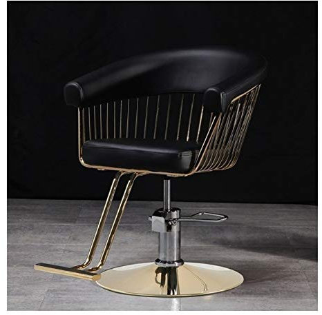 CAOMEIYING Vintage Salonstuhl Hydraulische Schönheitsausrüstung, Hydraulischer Liegestuhl Friseurstuhl, Salon Tattoo Sessellift Rotierender Friseurstuhl (Max. Tragkraft 420 Lbs) Für Friseur (A) Co