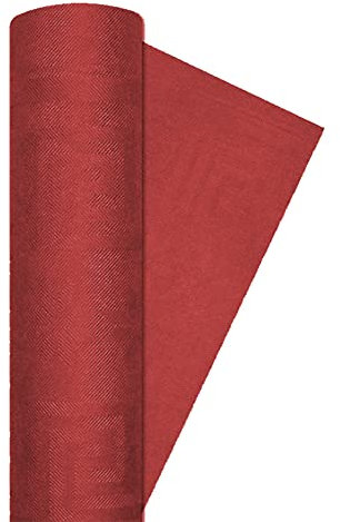 Ciao Roll Paper Tablecover Damask (120cm x 7m), red Bordeaux