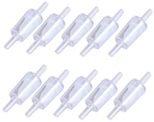 Rückschlagventil Aquarium, Co2 Rückschlagventil Aquarium, Wasser-Rückschlagventil Aquarium Ausströmer Rücklaufventil 10 Stück Aquarium-Rückschlagventile (4 mm weiß)