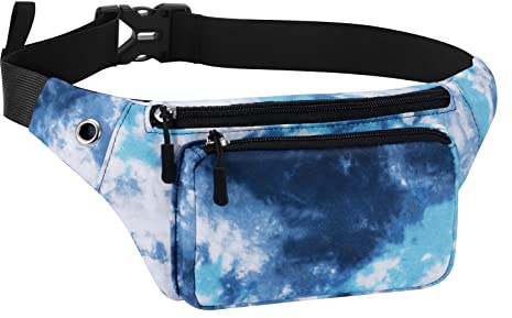 HAWEE Moda Riñonera Deporte Bolso de Cintura Unisexo Paquete de Cintura | Multicolor Bolso de Cinturon con Conector para Auriculares para Hombre Mujer Running Viaje Senderismo Jogging Ciclismo