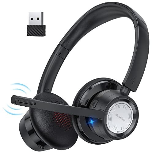 Cuffie Bluetooth con microfono cancellazione del rumore 20 ore di conversazione cuffie Bluetooth V5.1 con adattatore USB, cuffie da ufficio per Skype Zoom Call Center Office Laptop Computer Telefono