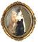 33 x 38 cm, ovaler Vintage-Bilderrahmen, Blumenschnitzerei, 33 x 38 cm, Holz-Bilderrahmen, Echtglas-Bilderrahmen, 33 x 38 cm, für Tablelotop-Display oder Wandaufhängung (Goldfarben)