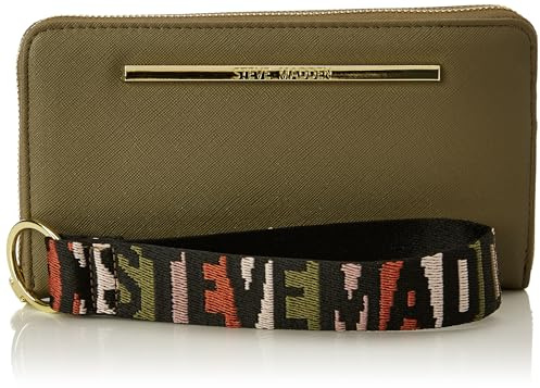 Steve Madden Bzip-Web-Armband mit umlaufendem Reißverschluss, Olivgrün, Einheitsgröße