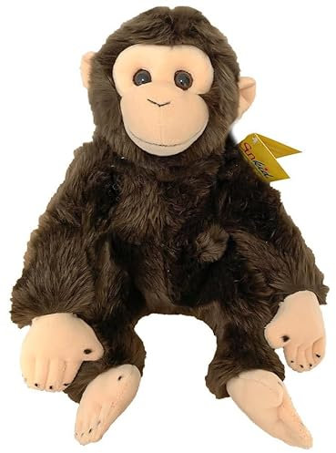 Murago - Plüschtier AFFE ca. 26cm - Kuscheltier Plüsch Tier Stofftiere klein/Mittelgroß sitzend Äffchen Braun