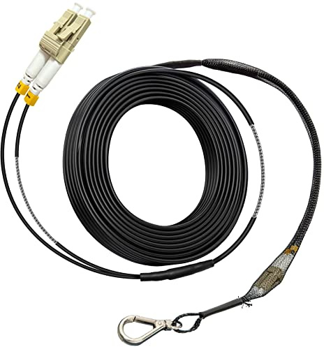 Bangun Câble de raccordement en fibre optique blindée LC vers LC 10G Duplex OM3 avec œillet de tirage, câble fibre optique multimode 50/125 m