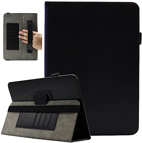 Universal 8 Inch Tablet Case, Universal 7 Inch Tablet Case, Viclowlpfe Protective Folio Stand Android Case for 7.0-8.5 Inch Tablet with Hand Strap and Cards Slots, Black