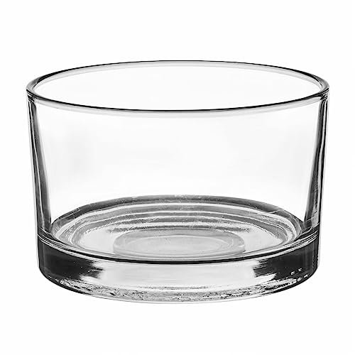 Edwanex Cuenco redondo de cristal, 11 cm, ensaladera para salsas y postres