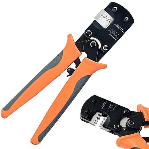 DAZZLEEX Micro per JST PH 2.0 - Pinza crimpatrice 32-20 per AWG, ganasce parallele a doppio isolamento, meccanismo a cricchetto per crimpature strette