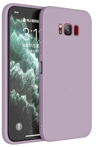 Topme Handyhülle Hülle Fur Samsung Galaxy S8 (5.8 Inches) Case Schutzhülle, Hautschutz Aus TPU Silikonhülle - Gras lila