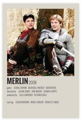 Jdekaec TV-Cover Merlin Leinwand-Poster, Wandkunst, Dekor, Bild, Gemälde für Wohnzimmer, Schlafzimmer, Dekoration, ungerahmt, 40 x 60 cm