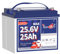 Timeusb Batteria Litio 24V 25Ah Batteria LiFePO4 con Protezione BMS,4000+Cicli Profondi e 10 Anni di Vita,640Wh con Celle EV-rated per Sedia a Rotelle Elettrica,Scooter Elettrico,Tosaerba