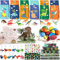 G.C 84 Stück Dinosaurier Party Mitgebsel Kindergeburtstag Gastgeschenke Junge Dino Einladungskarten Dino Eier Figuren Armband Leuchtende Tattoo Geschenktüte Dino Pinata Füllung Mitbringsel Kinder