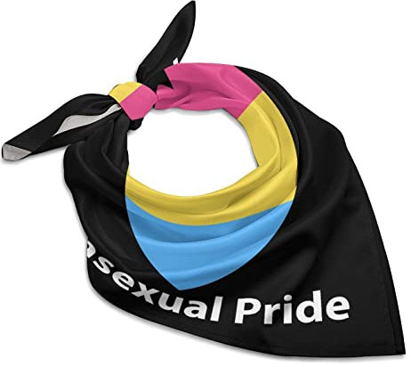 FWJZDSP LGBTQ Gay Pansexual Ally Pride Flag Bandanas für Männer und Frauen, Gesichtsmaske, quadratisch, seidenartig, Schal, Stirnbänder, Kopfbedeckung