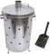 Trendi 90 Litre Extra Large 90L Galvanised Metal Incinerator + Shovel Recycle Garden Rubbish Fire Wood Burner Burning Leaves Hot Ash Bucket Coal & Box Lid (90L Incinerator & Shovel)