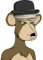 ROMOER Bored Ape Yacht Club Same Aufkleber Motorrad Auto Aufkleber Aufkleber Anime Niedlich Auto Zubehör Dekoration(2Stück)